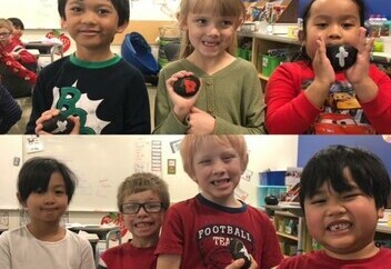Student in a Kindergarten class