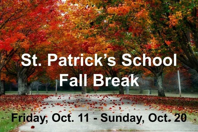 Fall Break October 11 to 20, 2019